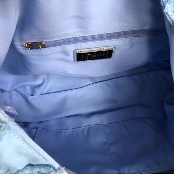 Urban Expressions Barbuda Cotton Hobo Shoulder Bag, Sky Blue, NWT - Picture 8 of 10